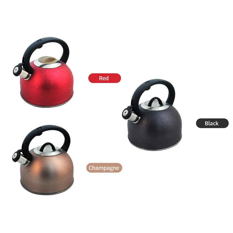 Water Kettle for Kitchen Stove Top Useful Housewares Whistling Stainless Steel Kettle Red/Champagne/Black color to choose