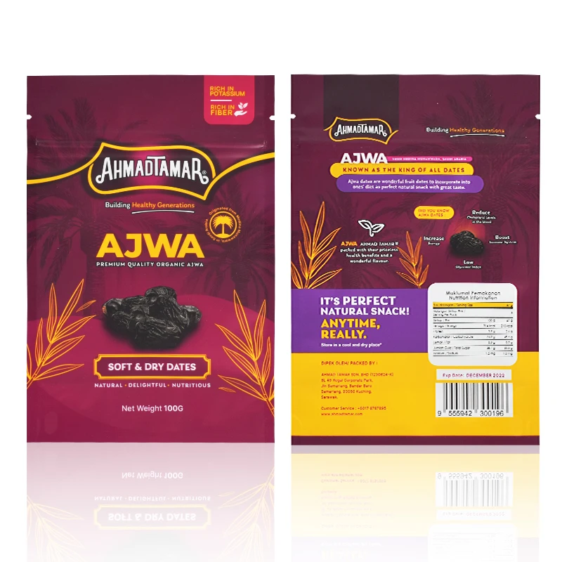 Colorful Printing Various materials Small Laminated Aluminum Foil Mylar Bags Pouch Three Side Heat Sealed Foil Matcha seafood Po