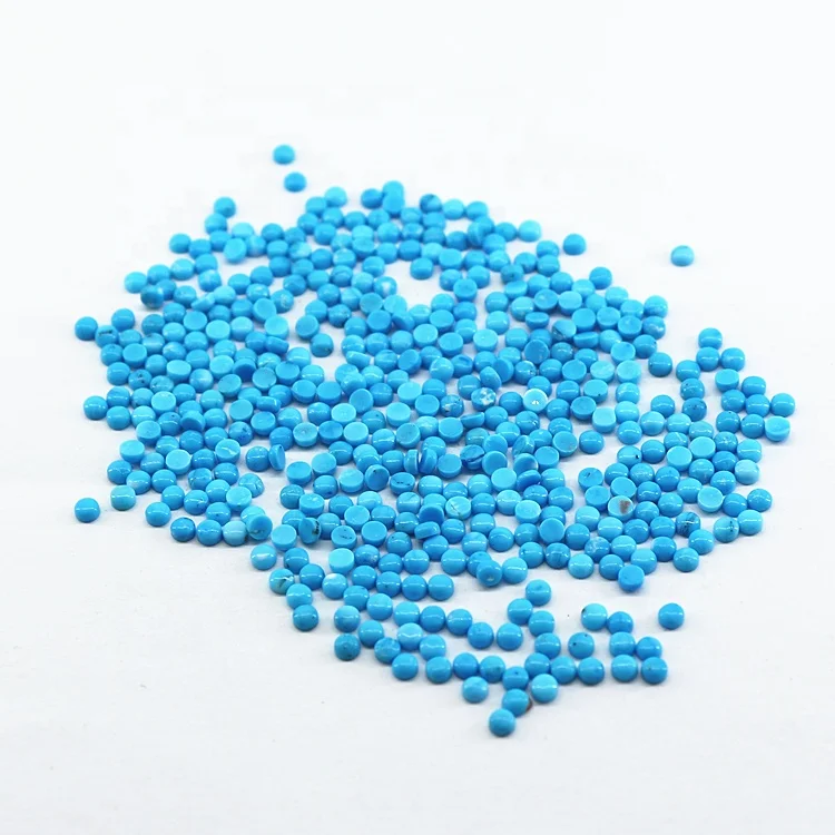 Loose gemstone round cut 2mm turquoise cabochons