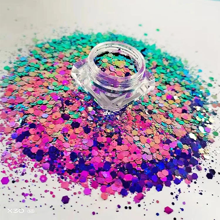 Bulk 800 colors cosmetic grade chunky glitter for Glitter tumbler
