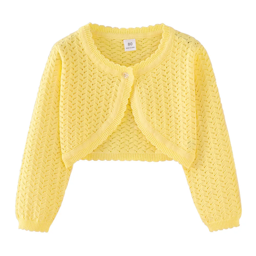 bu flower girl  yellow pink white cotton  cardigan kid cozy thermal wedding party  cloak  bridal shawl bolero sweater