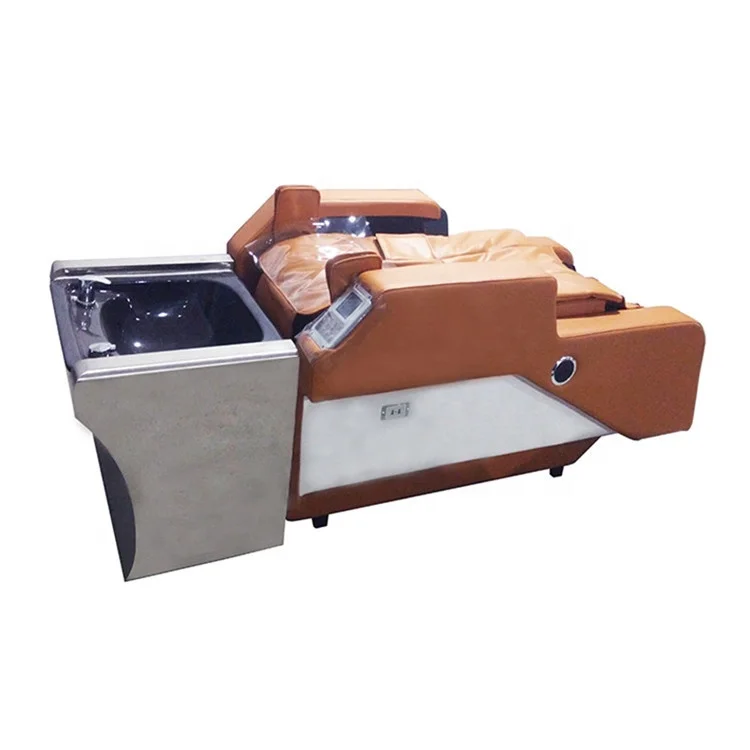 Siman auto multi functional black electric massage chair shampoo washing bed hairdressing relaxing adjustable for hair salon