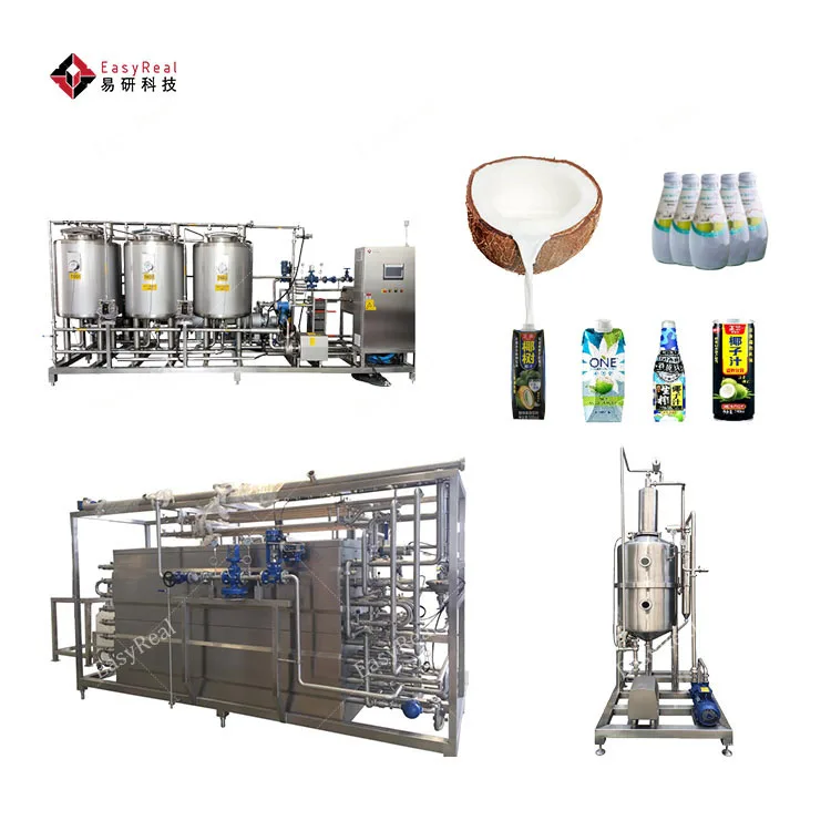 Professional Design turnkey coconut milk making machine uht coconut milk production line for sale