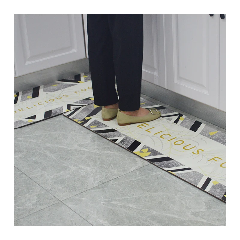 Custom Doormat 5-12mm 2 Sets Anti Fatigue Kitchen Mat 45*75cm 45*120cm Waterproof Eco-friendly Living room Pad