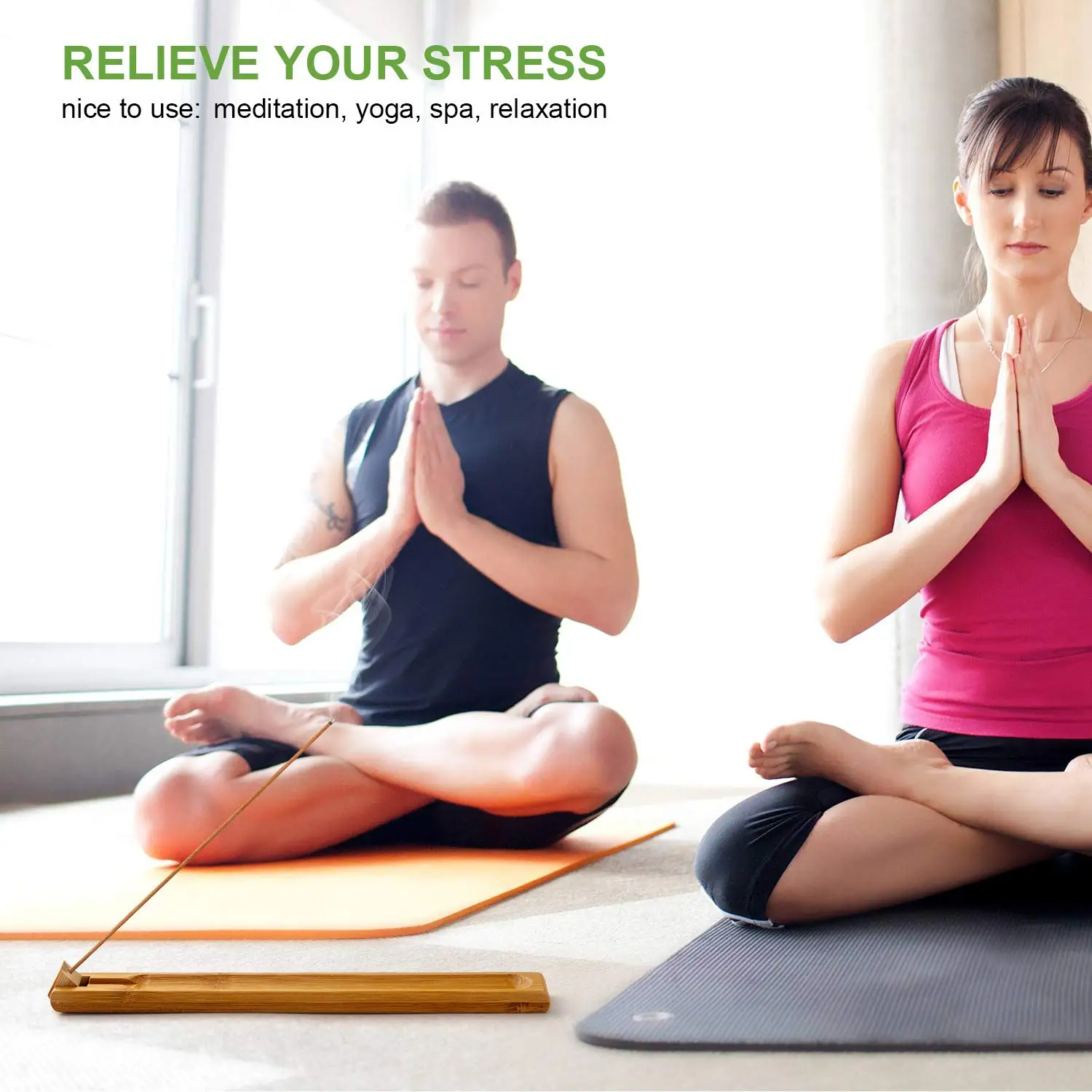 9.85 Inch Bamboo Incense Holder Natural Bamboo Incense Burner for Sticks with Adjustable Angle Wood Incense Sticks Holder