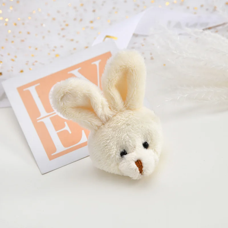 Custom Cotton  Animal Bear Doll Handmade Three -Dimensional Cute Embroidery Doll DIY Rabbit Accessories Brooch Accessories