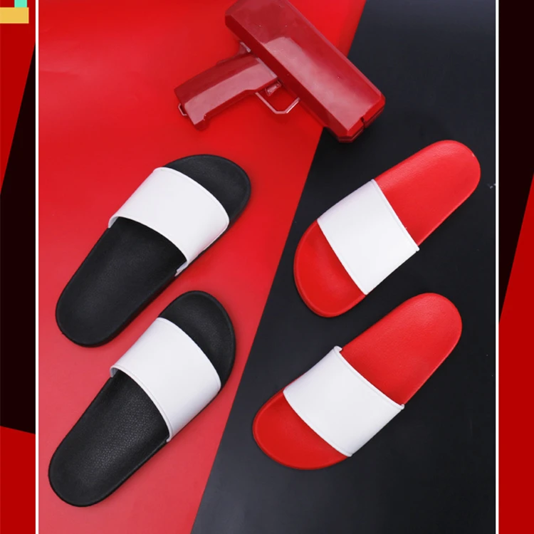 Summer House Shoes Flats Home Footwear Double Colors Custom Logo Women Bathroom Rubber Slippers Slides Men