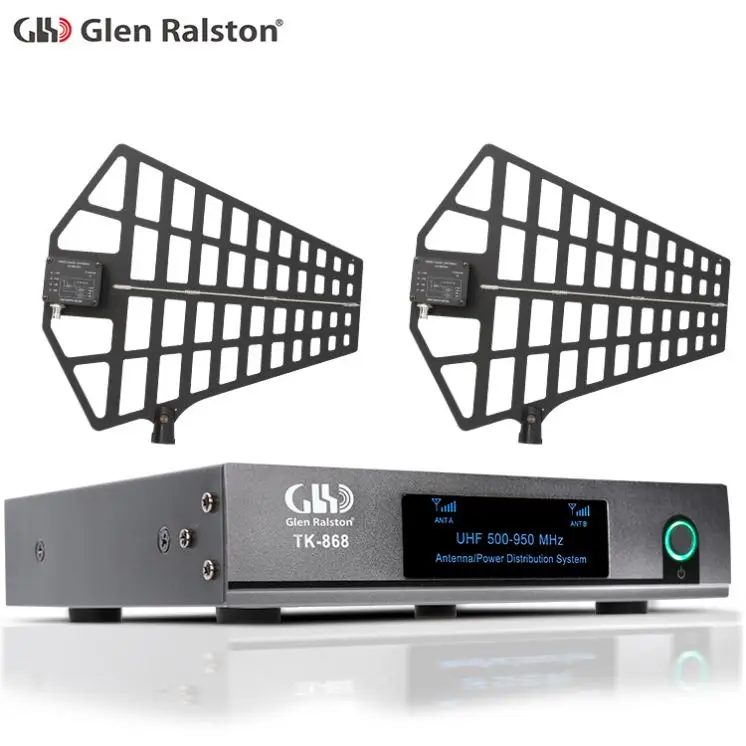 Усилитель антенны Glen Ralston Ступенчатая Производительность UHF беспроводной микрофон приемник для распределения сигнала