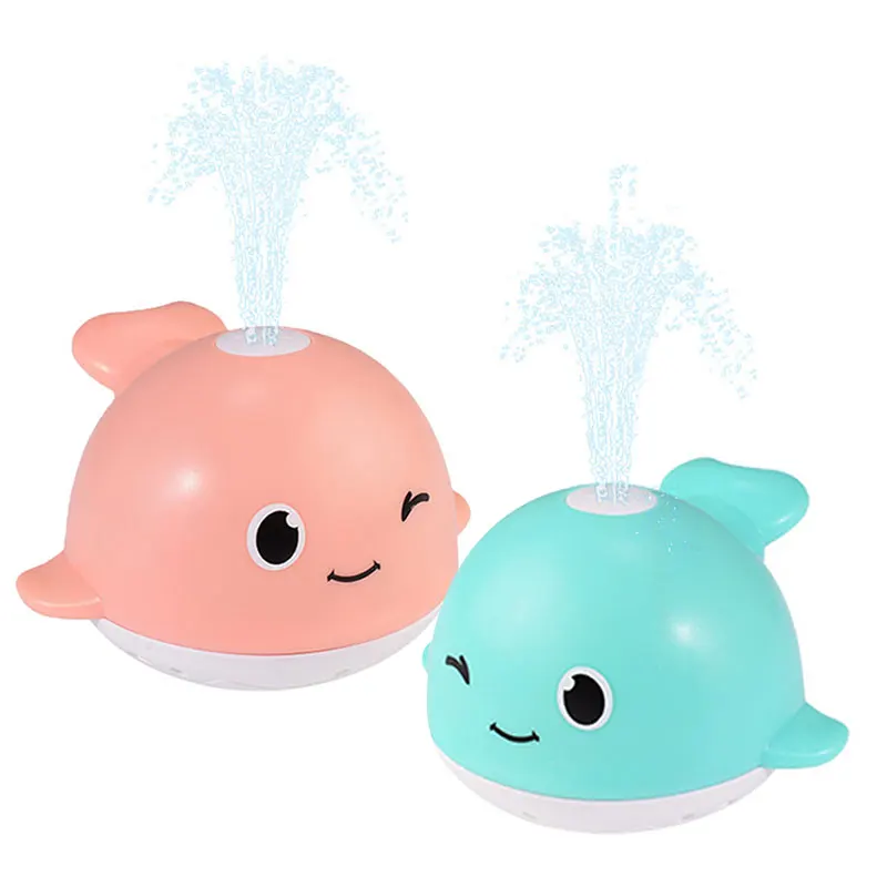 Baby Light Up Bath Toys Whale Spray Swimming Pool toy Whale Automatic Water Spray Baby Bath Toy Sprinkle