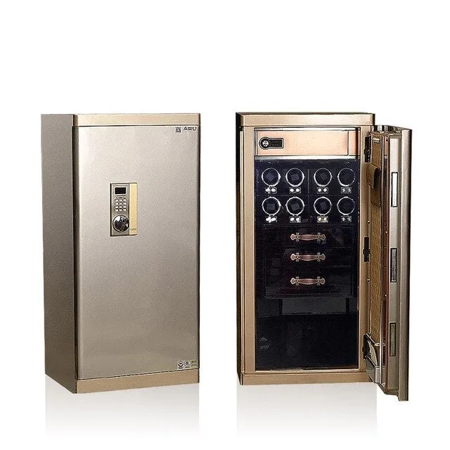 Silver watch winder safe watch winder safe jewelry safe with silent watch watch winder safe box