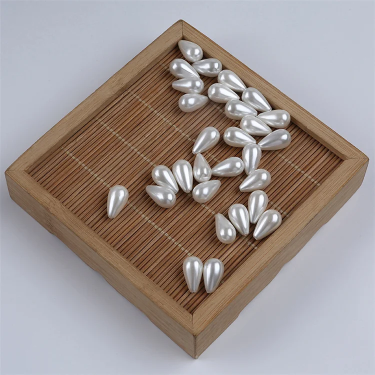 Wholesale White Drop Shape Natural Shell Pearl Beads For Diy Jewelry
