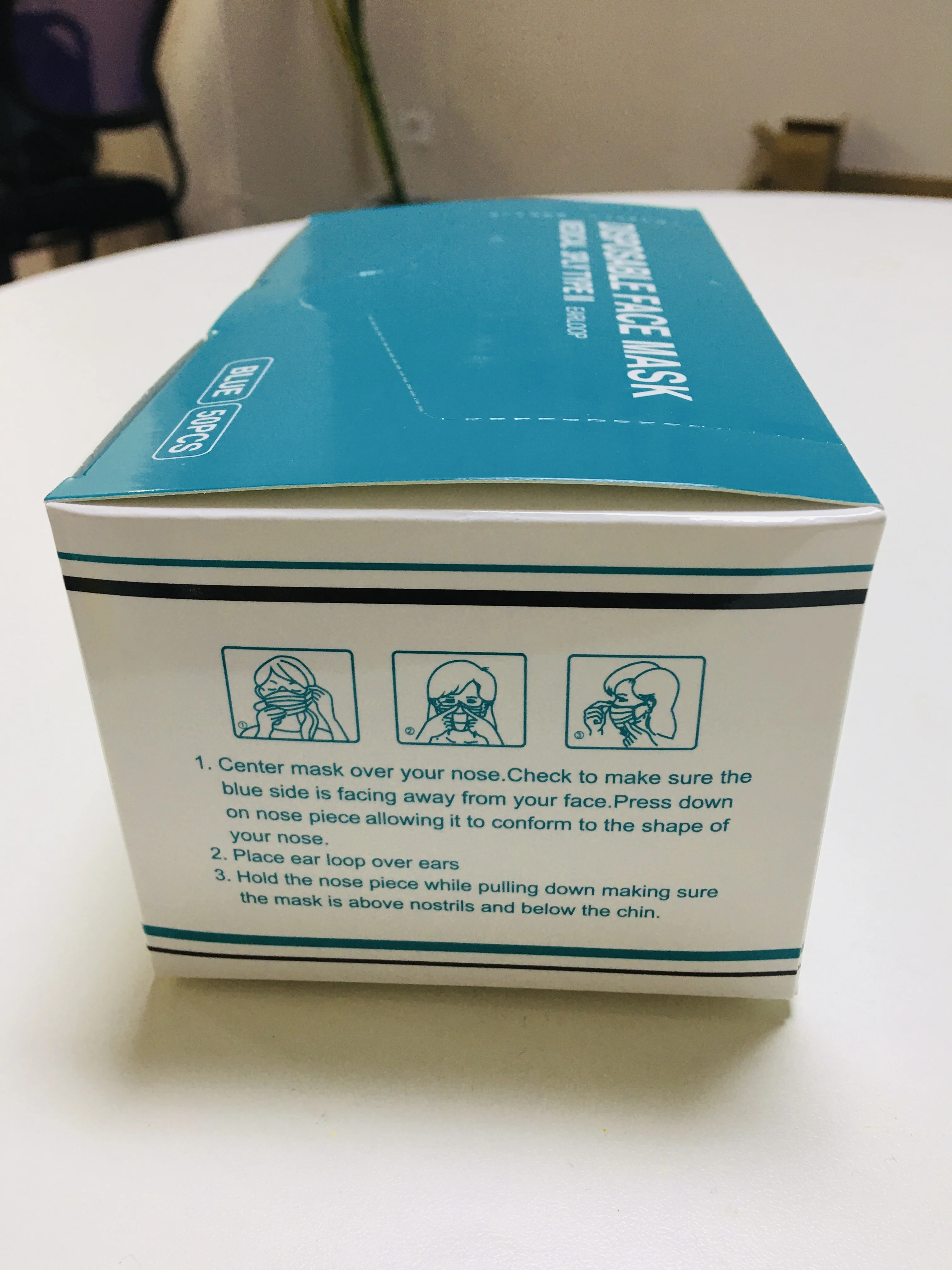 Disposable 3 Ply Non-woven Medical Face Mask