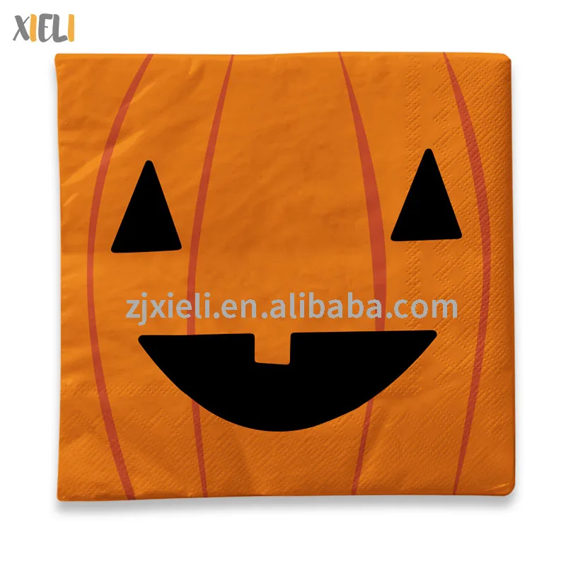 Xieli Halloween Party Supplies Disposable Paper Napkin Party Supplies Tableware