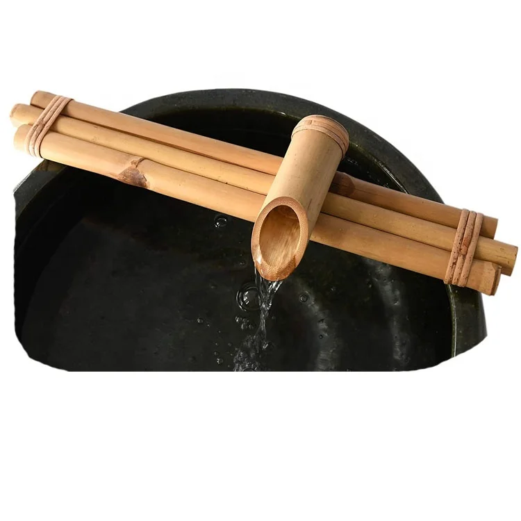 Water Fountain & Pump Kit Split-Resistant All Natural Bamboo DIY Indoor/Outdoor Zen Garden