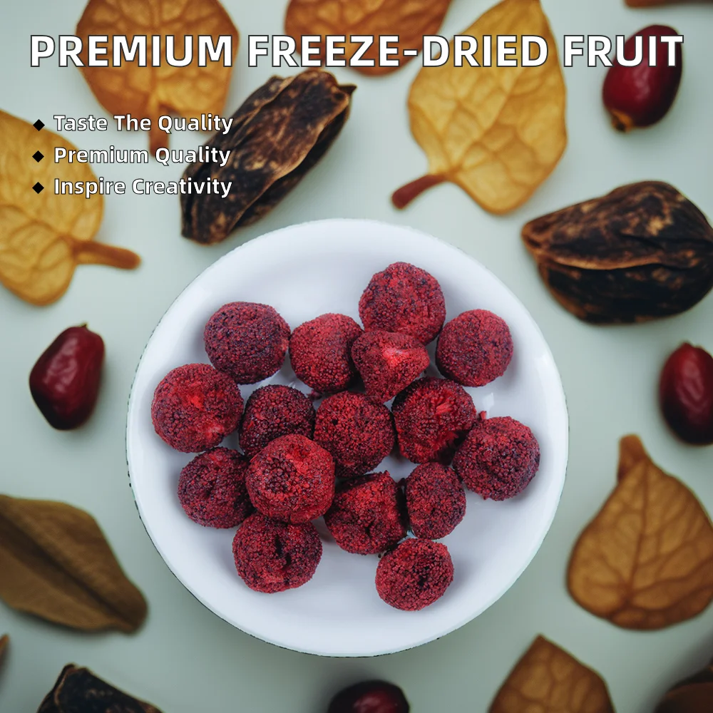 High Quality Freeze-Dried Waxberries Bulk Sweet Taste Free Sample Natural Freeze-Dried Fruit