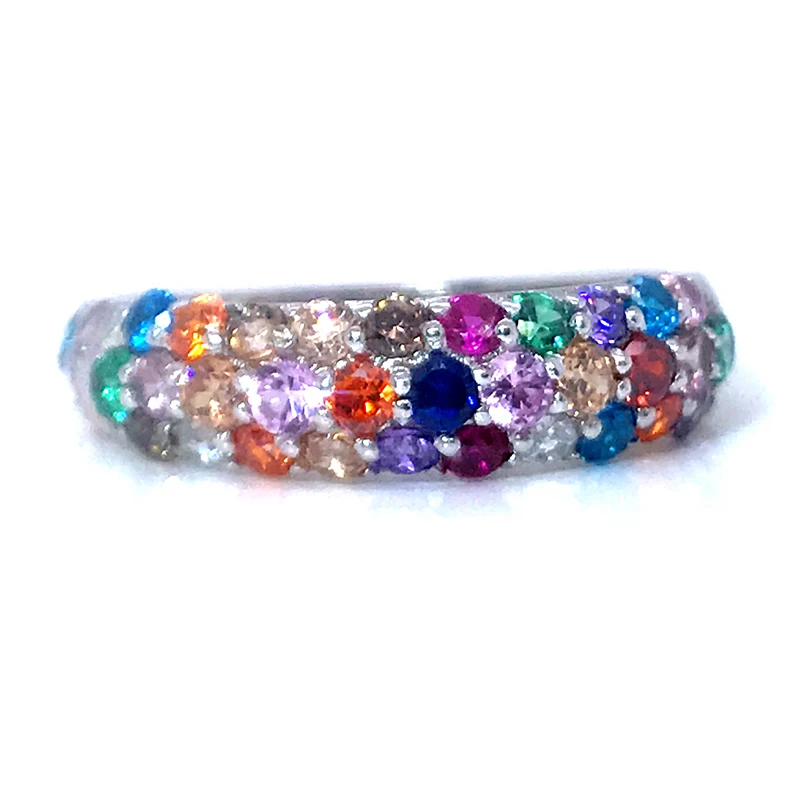Best Price Colorful Stone Silver Wedding Bands Ring Laser Engraver