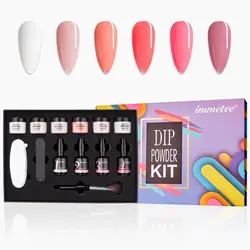 Wholesale Dip Gel Powder Kit Fast Dry White Pink French Nail Dip Powder Starter Kit with Base Top Coat Activator and Brush Saver