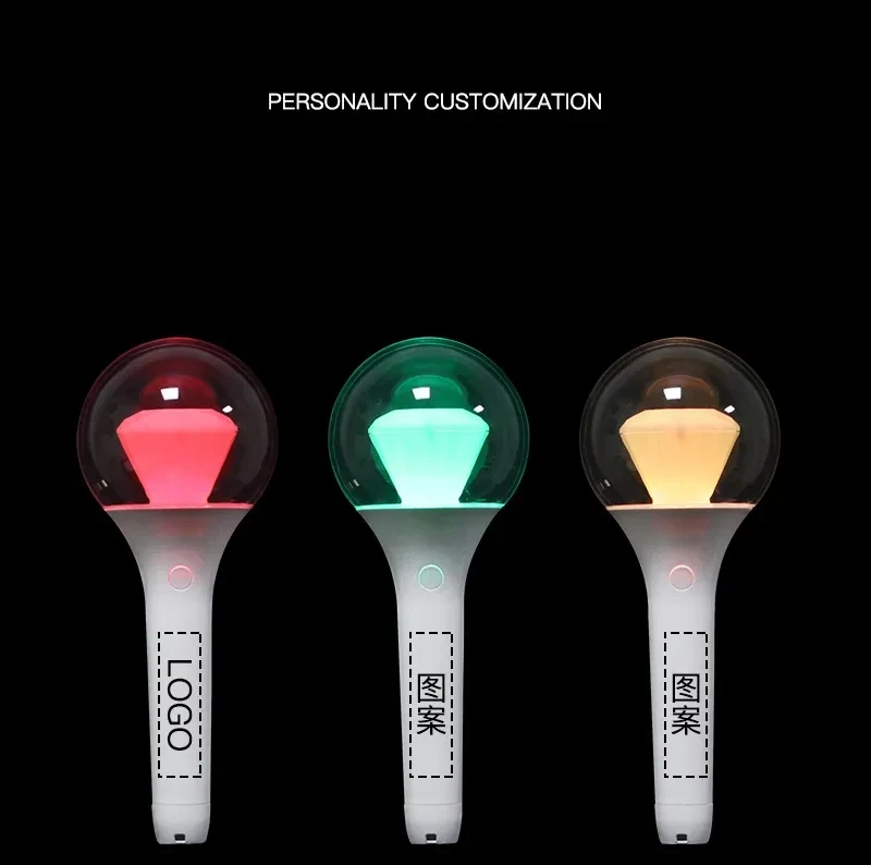 RICHSHINING Korea Japan Concert Diamond Glowing Penlight Concert Stick Colorful Flashing k pop light stick For Festival Party