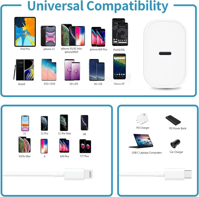 Wholesale Original 20W PD 3.0 Type C Charger Wall Charger Power Adapter Brick Cube Fast Charger for Iphone