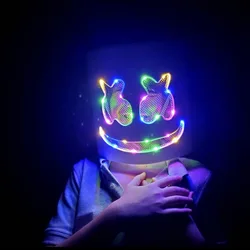 Halloween Party Cosplay Mask and Music Festival Full Head Masks Helmet Halloween LED Glow DJ Mask