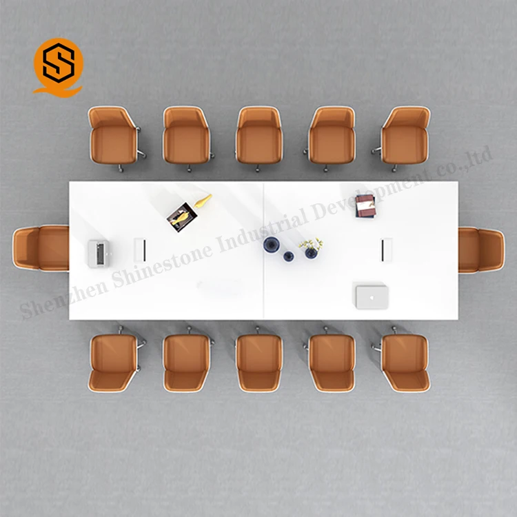 China Conference Room Stone Marble Top Modern Design Office Furniture White Conference Table