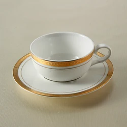 Luxury pakistani arabic wedding vintage gold coffee tea cups and saucers tea cup set with golden rim lined