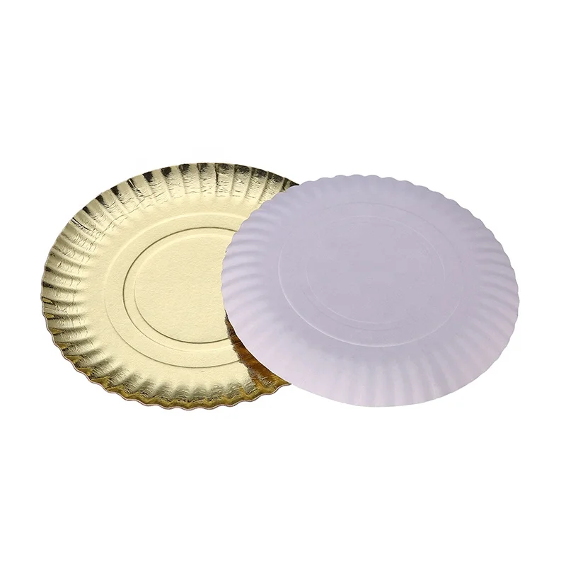 Disposable Gold cake tray 5 sizes round shape cake plate factory cheap price