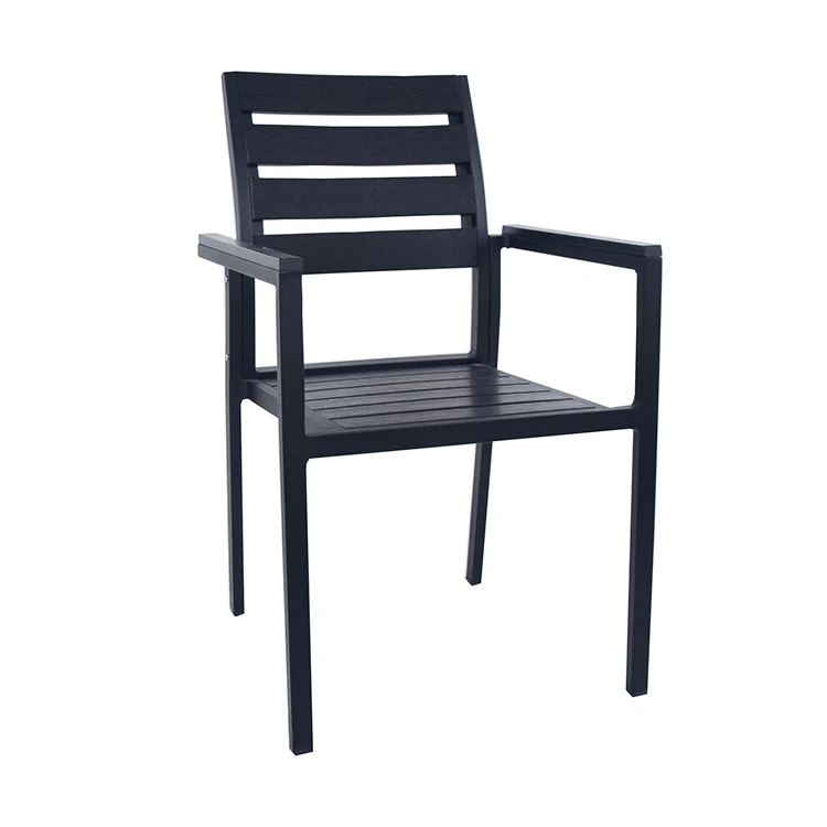 Stackable Patio Restaurant Wood Cafe Chairs Outdoor Plastic Teak Dining Chair
