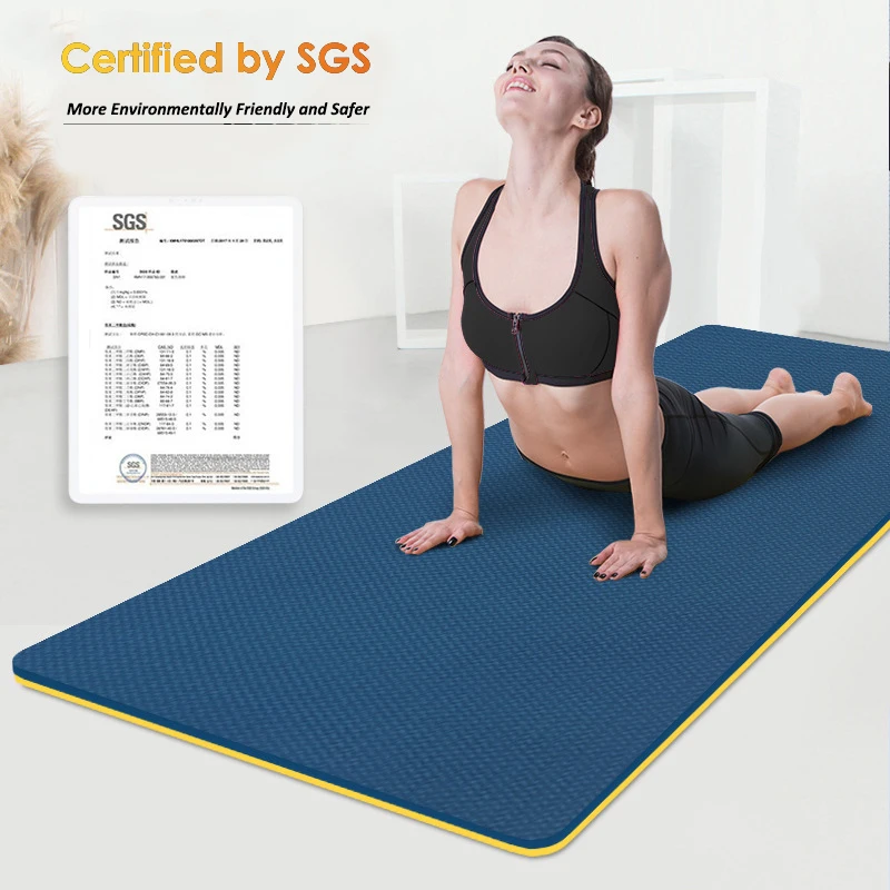 Ecofriendly Exercise Gym Reversable Yoga Mat Set 6mm TPE