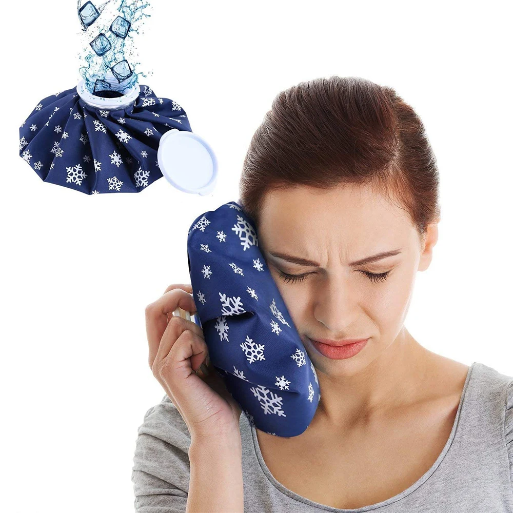 Waterproof reusable cloth ice bag  medical ice bag for injury therapy fabric ice bag