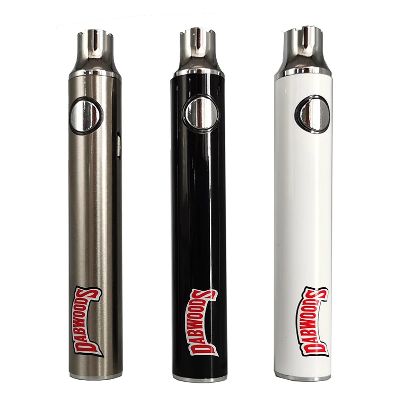 
2021 New Arrival Dabwoods 510 Battery Rechargeable E Cig Vape Pen Preheating Battery with USB Cable 