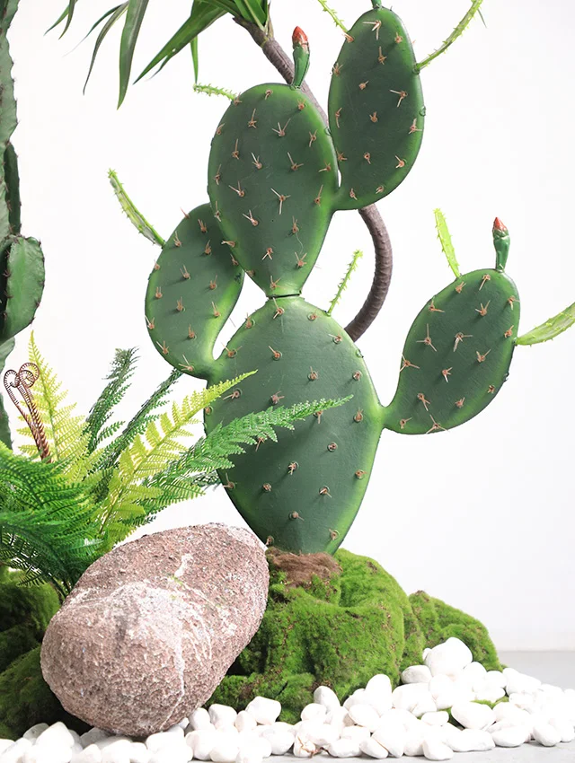 Flochess home decor cactus indoor Decoration Set  Artificial Plant