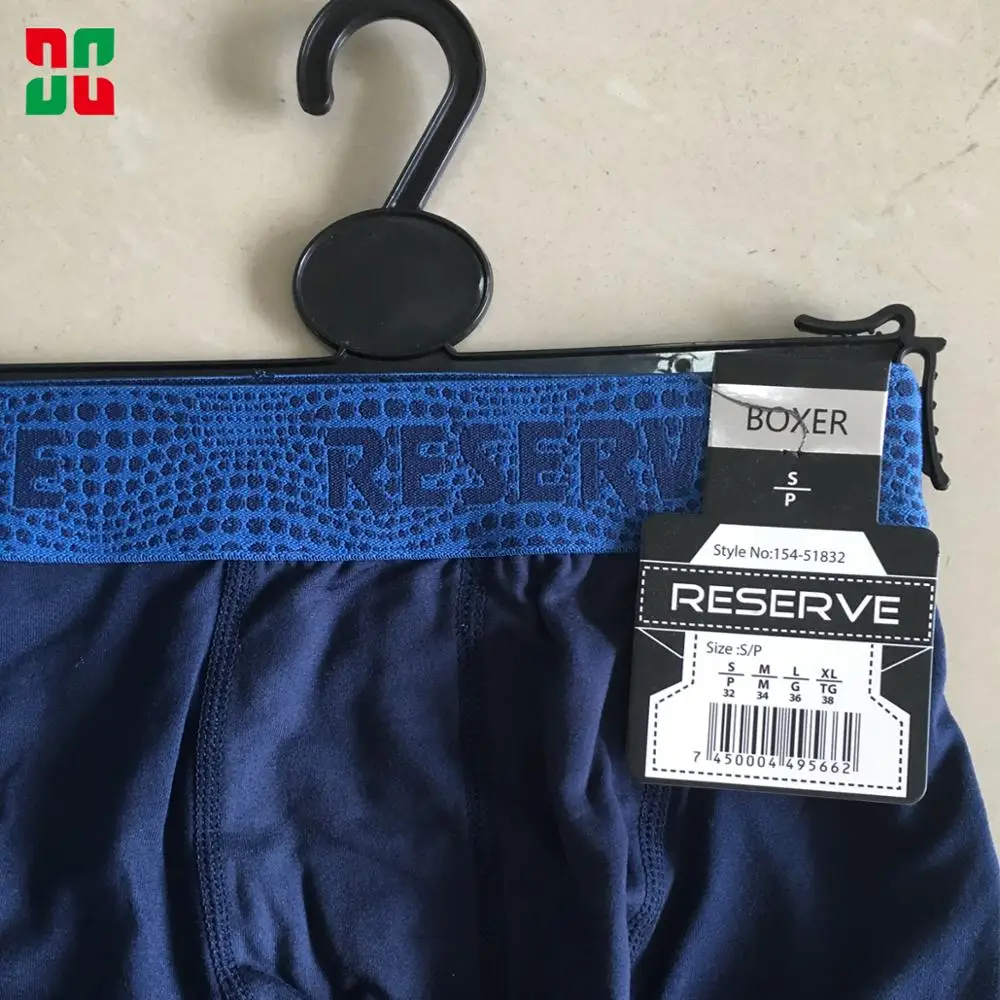 supermarket hanger packing custom waistband nylon boxer mens panties