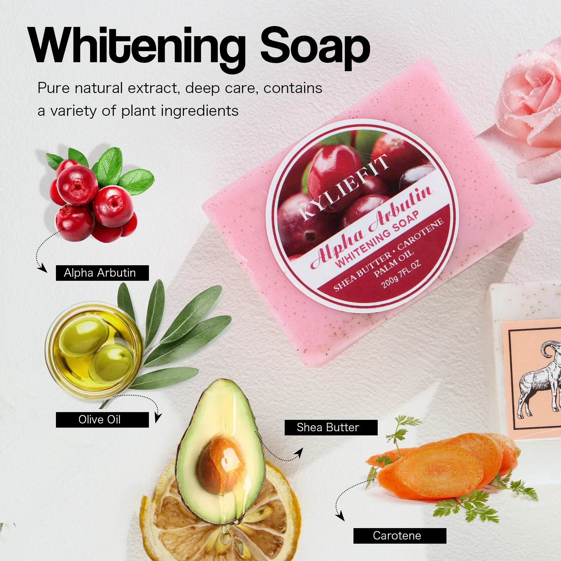Manufacturer 5 Days Bleaching Unisex Pigmentation Correctors Dark Spot Lightening Repairing Skin Whitening Arbutin Soap Bar