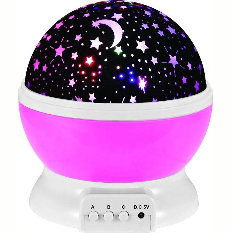 
Wholesales Night Light Projector Creative Rootating Moon Star Led Projector Night Light for kids 