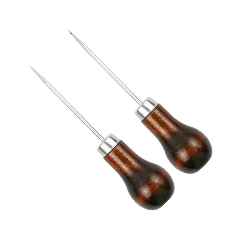 Wholesale Leather Making Tools Tongwood Handle Single Hoist Sewing Pointed Awl