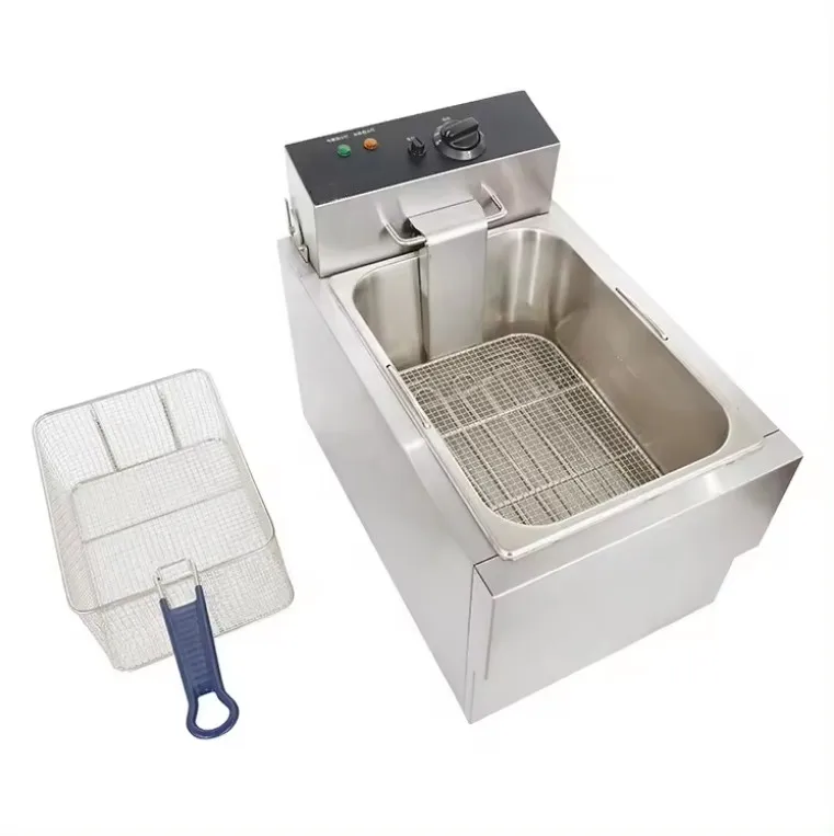 Commercial Countertop Fryer with Basket Stainless Steel Immersion Deep Fryer