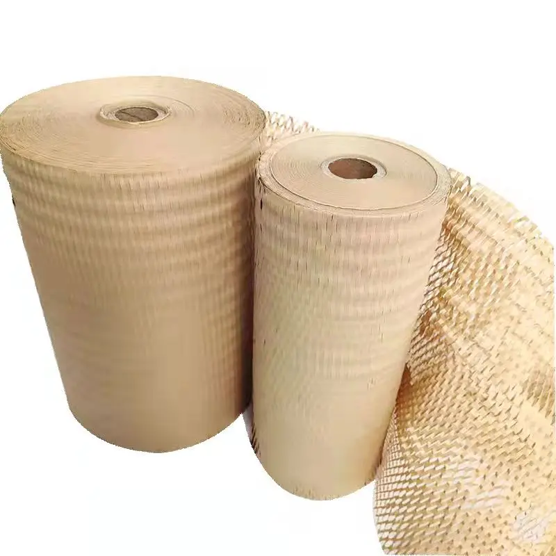 Creatrust Oem Gift Wrapping Wrap Roll Transport Rolling Craft Black/Brown Packing Recycled Oem Wrapper Packaging Honeycomb Paper