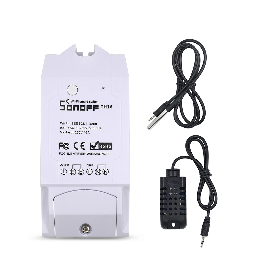 Sonoff TH10 TH16,10a/16a Smart Automation Modules Wifi Wireless Switch Remote Control Smart Home Temperature Humidity