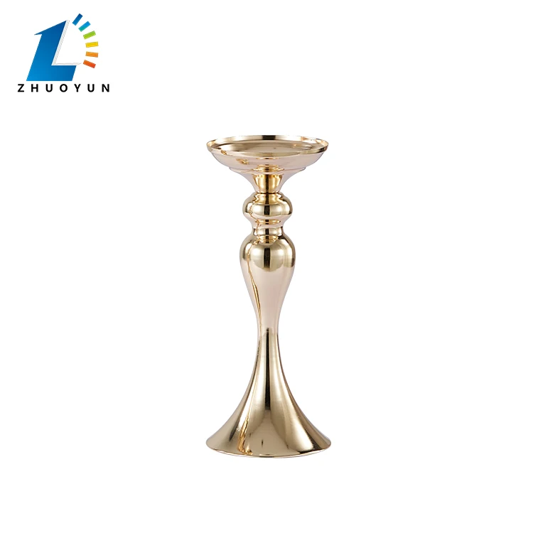 Zhuoyun Handmade Table Centerpiece Festival Party Home Wedding Decoration Gold Metal Vase