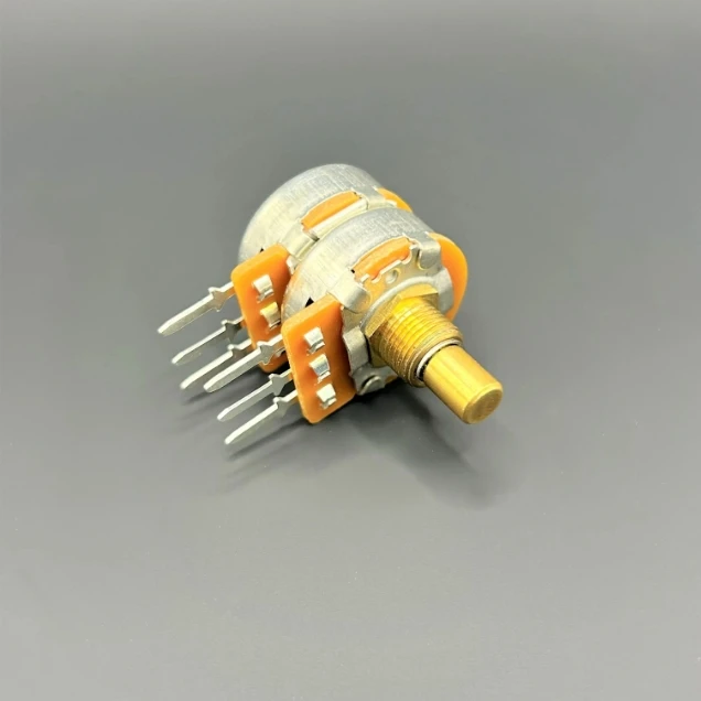TERWIN Latest guitar pot 24mm Dual Gang  B500K 1M Knurled shaft and solid shaft rotary potentiometer for electric guitar