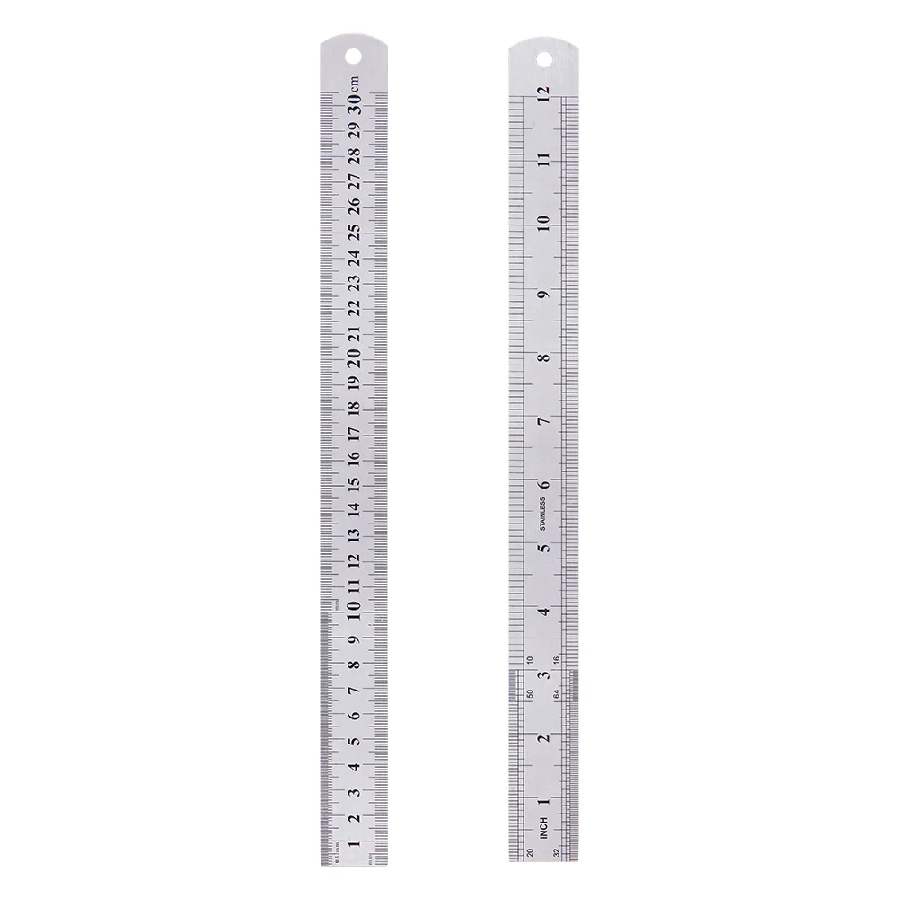 SINOART OEM Size Double-sided scale Stainless Steel Ruler With graduation both in metric & inch