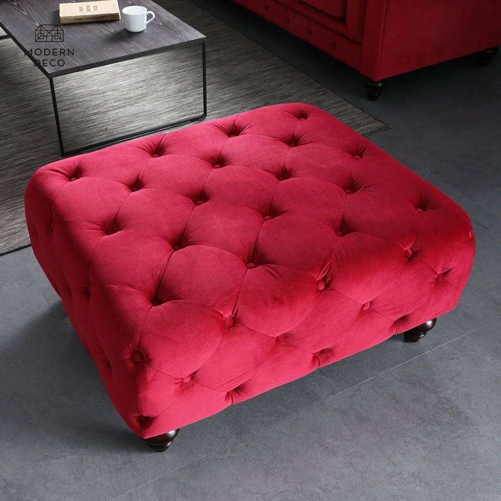 velvet ottoman foot rests stool footstool pouf