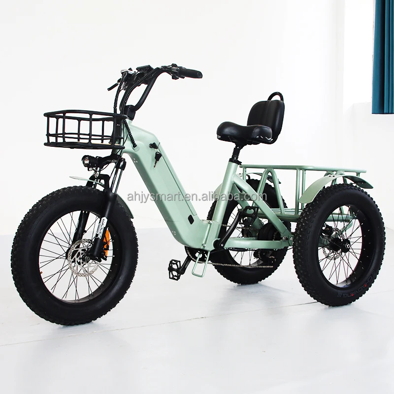 Fat Tire Electric Tricycle Bike Three Wheels Electro Adult Cargo Electric Tricycle Bike 3-Wheel Electric Bicycle