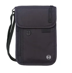 FREE SAMPLE Custom Waterproof Flat Secure RFID Blocking Hidden Travel Neck Wallet Stash Pouch