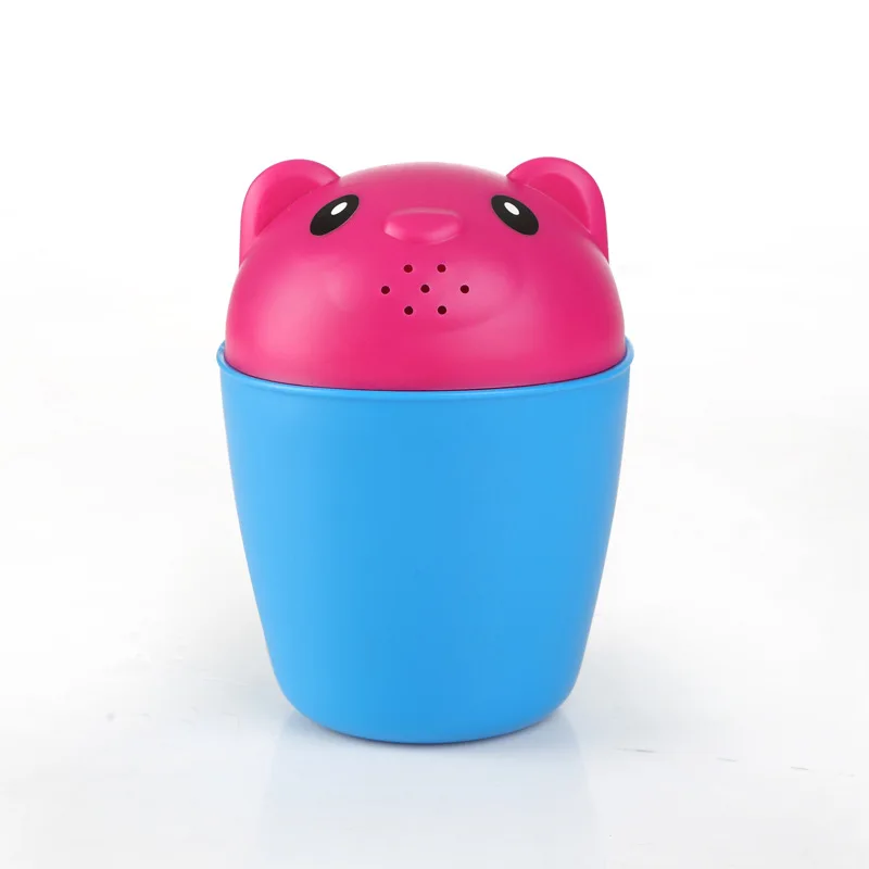 Child Wash Hair Shower Products Tubs Plastic Baby Shampoo Rinse Cups Kids Water Bath Nozzles Cute Cartoon Baby Bath Cup