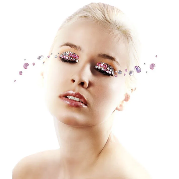 Wholesale Bling Multicolor Acrylic Rhinestone DIY Self Adhesive Sticker Sheet