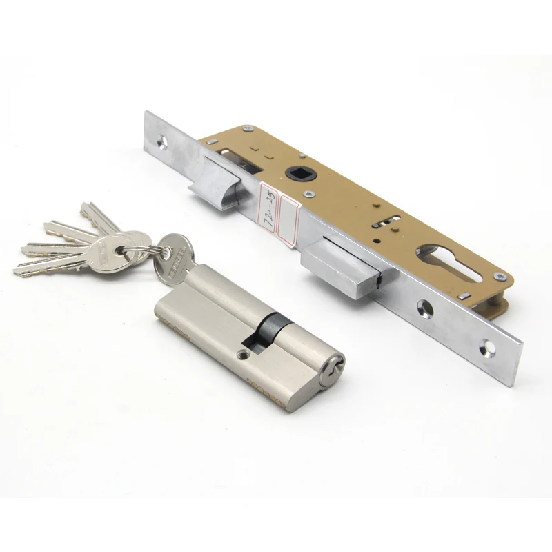Sliding door lock serrure de porte latch lock body double open door lock cylindre de serrure