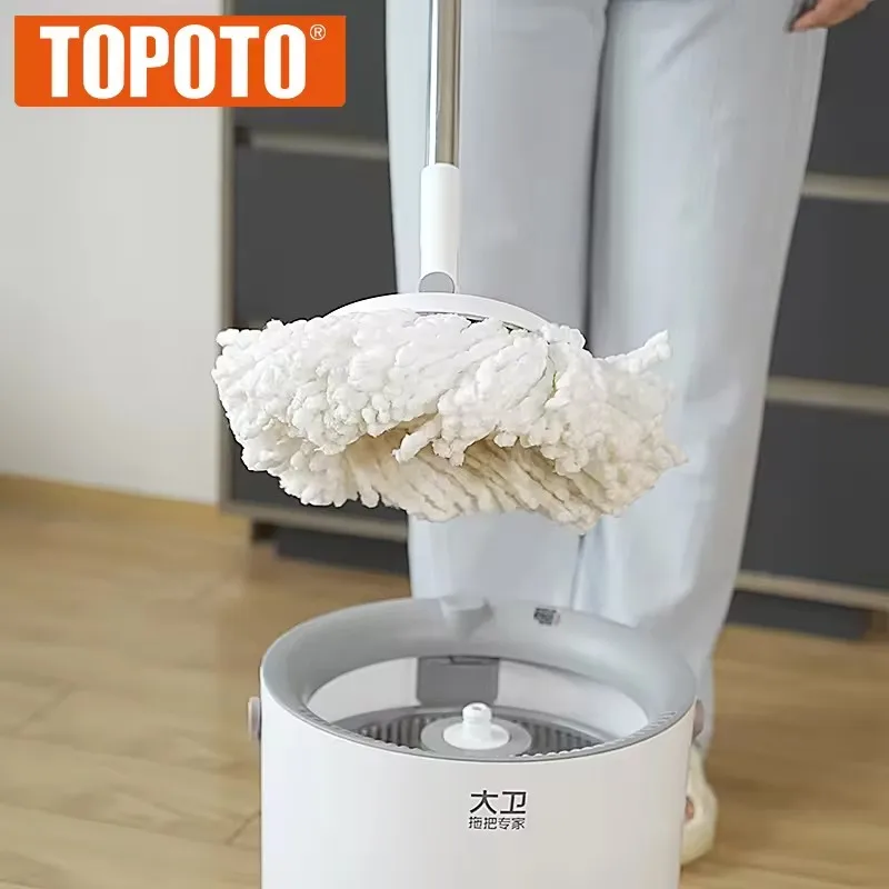 TOPOTO оптовая продажа бытовая вращающаяся швабра с двойным приводом без мытья рук и водопоглощающей швабры