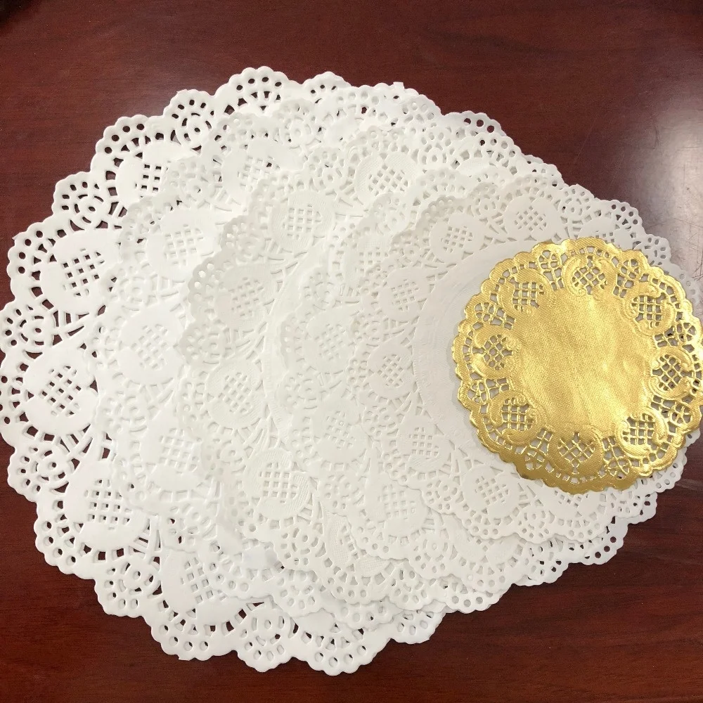 Высококачественная недорогая Экологически чистая кружевная бумага Doily/круглый Дойли/Одноразовая для торта